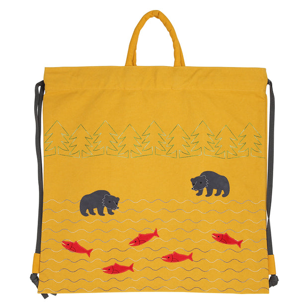 Knapsack Backpack／Bear and Salmon