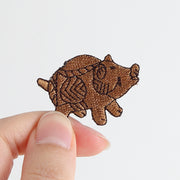 Patch／Wild boar clay figure