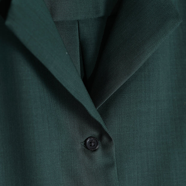 Short-sleeve Shirt Dress／Yokai (Green)