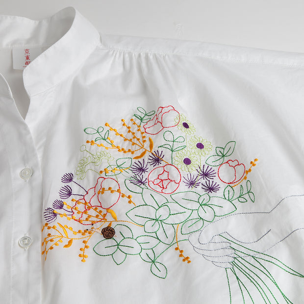 No Sleeve Shirt ( White )／Bouquet