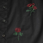 No Sleeve Shirt ( Black )／Roses