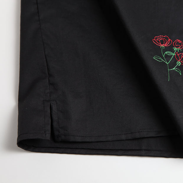 No Sleeve Shirt ( Black )／Roses
