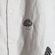 Soft Stand Collar Shirt／Mushrooms