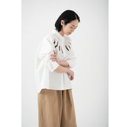Wide shirt／Hawk Feathers (White)
