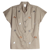 French sleeve shirt／Dogs (Kahki)