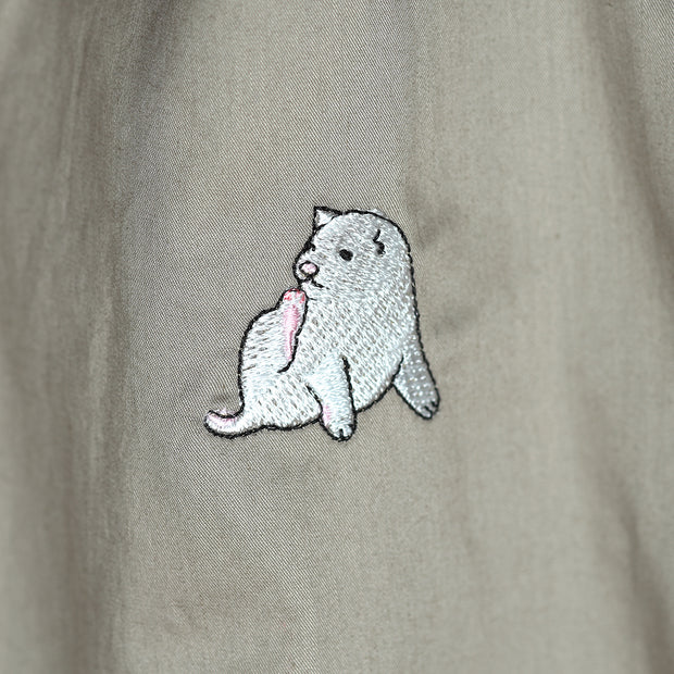 French sleeve shirt／Dogs (Kahki)