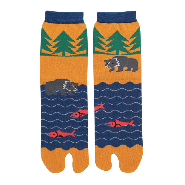 Tabi Socks／Bear and Salmon