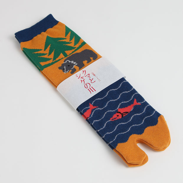 Tabi Socks／Bear and Salmon