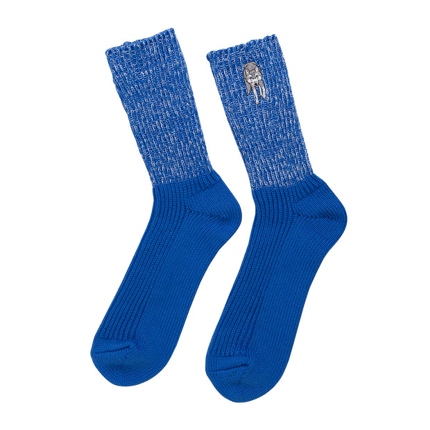 Cotton Slab Socks／Wolf (Blue)