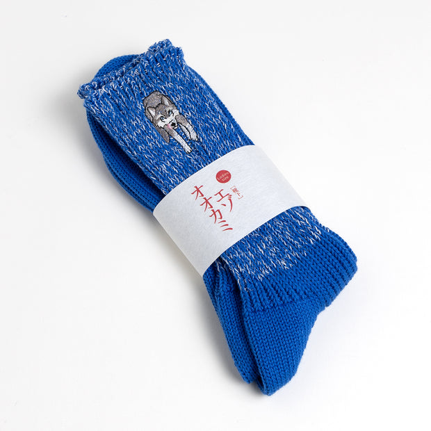 Cotton Slab Socks／Wolf (Blue)