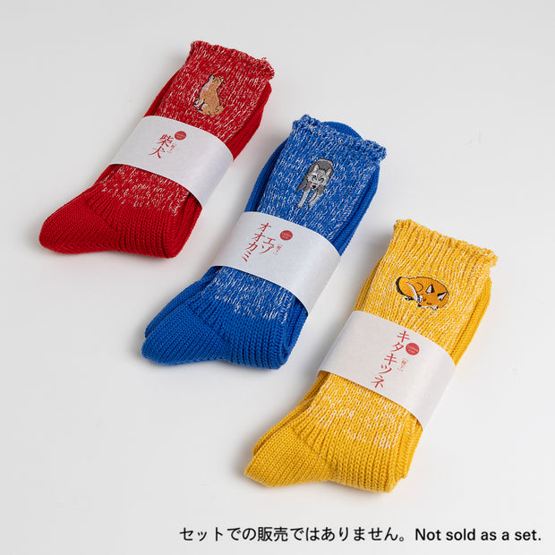 Cotton Slab Socks／Wolf (Blue)