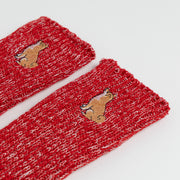 Cotton Slab Socks／Shiba Inu (Red)