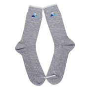 Cotton Slab Socks／Blue Fuji (Grey)