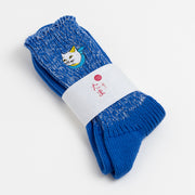 Cotton Slab Socks／"Tama" Calico Cat (Blue)