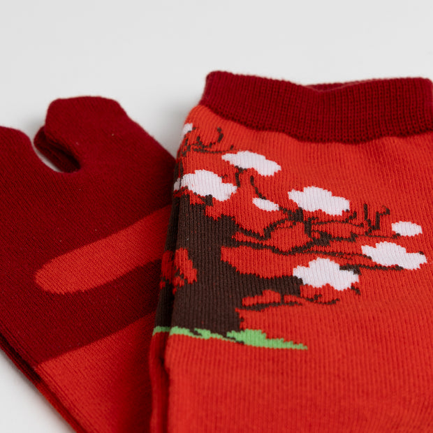 Tabi Socks／"Haku-bai" (White Plum Blossom)