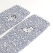 Cotton Slab Socks／Pochi (Gray)