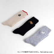 Cotton Slab Socks／Pochi (Gray)