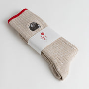 Cotton Slab Socks／Fuku (Beige)