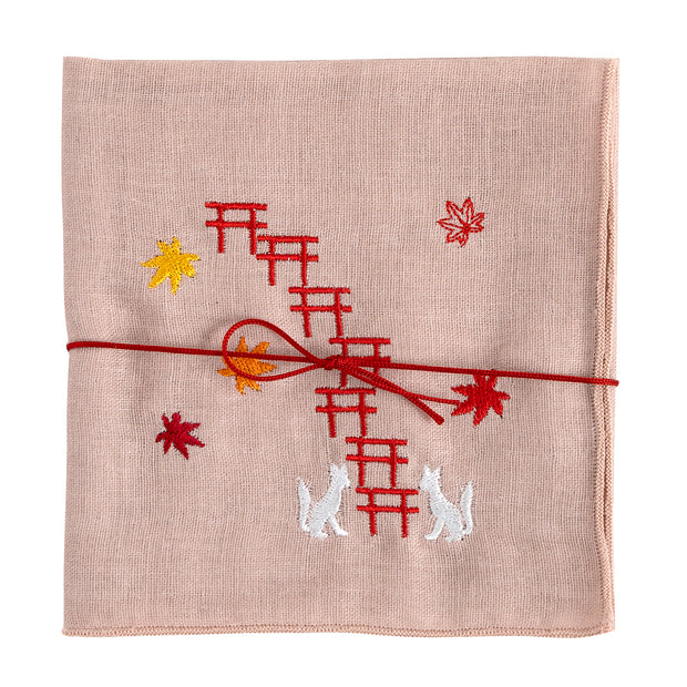 Gauze Handkerchief／Fox and Torii Gate