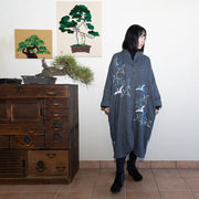 Long Coat(Gray)／Cranes & Pine