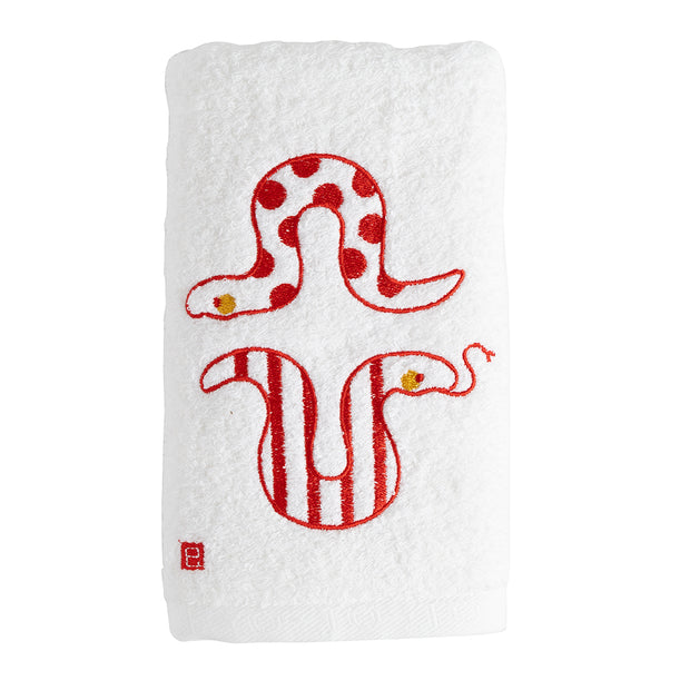 A set of 2 towels／Snake