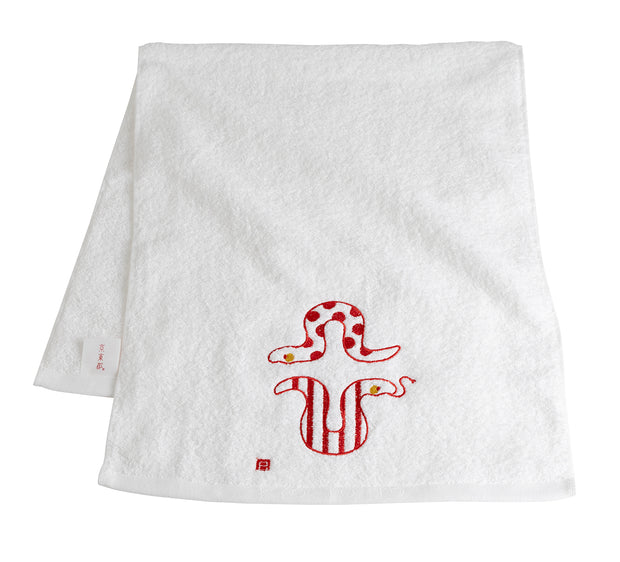 A set of 2 towels／Snake