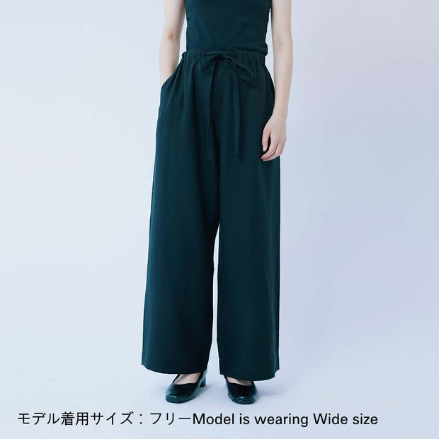 Relaxed Linen pants／Black