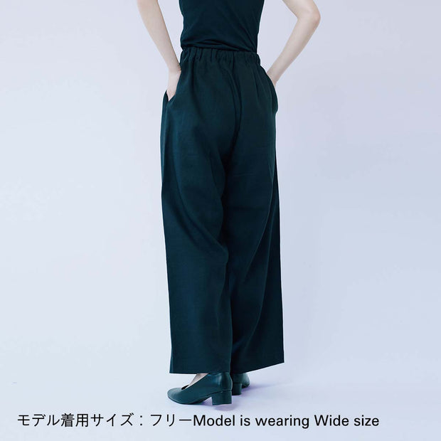 Relaxed Linen pants／Black