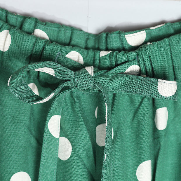 Loose-fit Pants／Cats & Ball (Green)