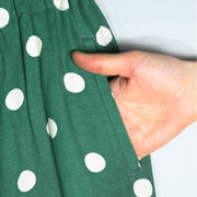 Loose-fit Pants／Cats & Ball (Green)