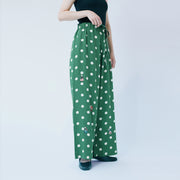 Loose-fit Pants／Cats & Ball (Green)