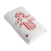 Face Towel／Snake (White)