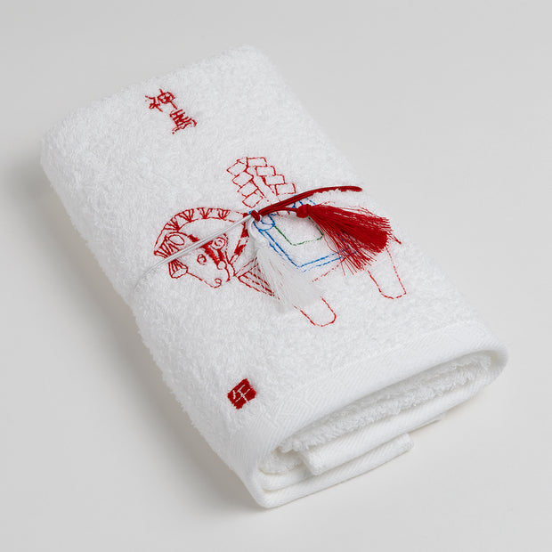 Face Towel／Year of the Horse(White)