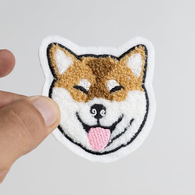 Chenille Patch／Smiling Shiba