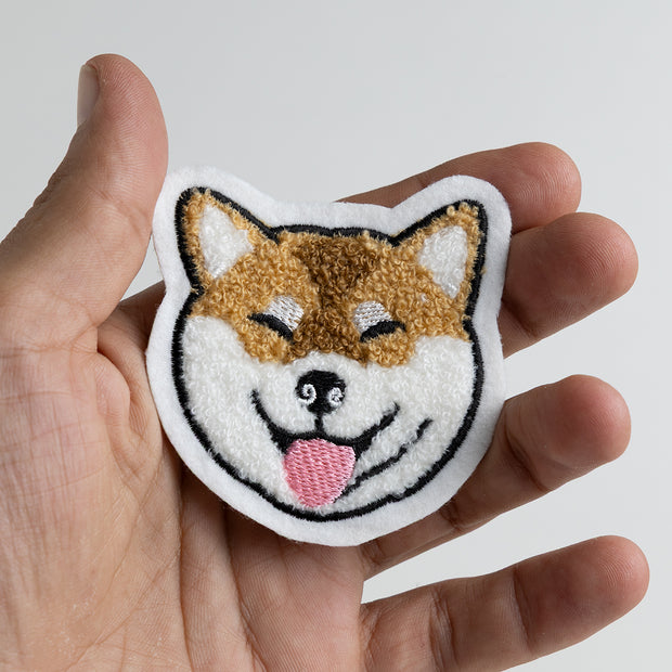 Chenille Patch／Smiling Shiba