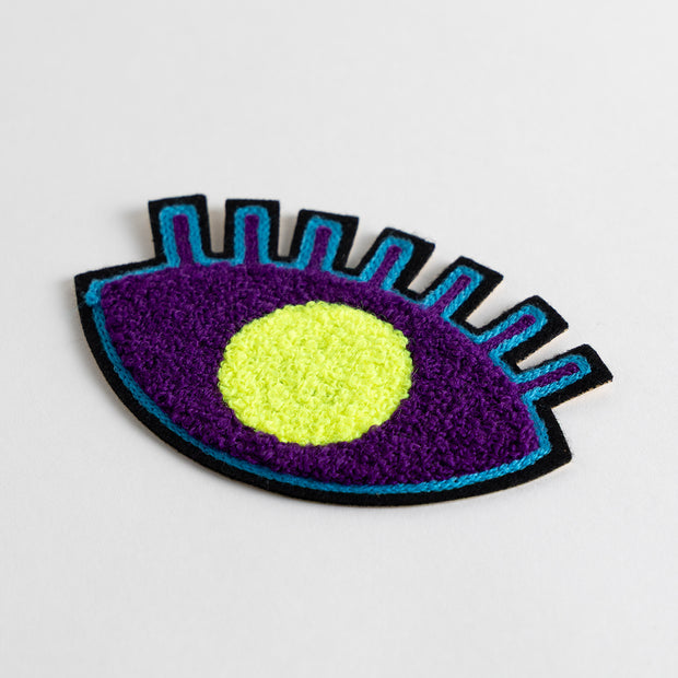 Chenille Patch／One-eyed ghost (Purple)