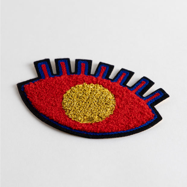 Chenille Patch／One-eyed ghost (Red)