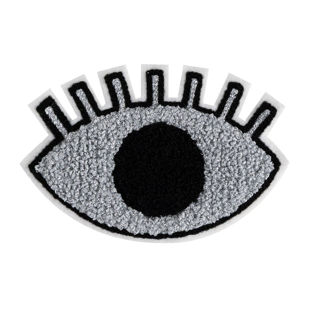 Chenille Patch／One-eyed ghost (Silver)