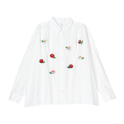 Wide shirt／"Tsubaki" Camellia (White)