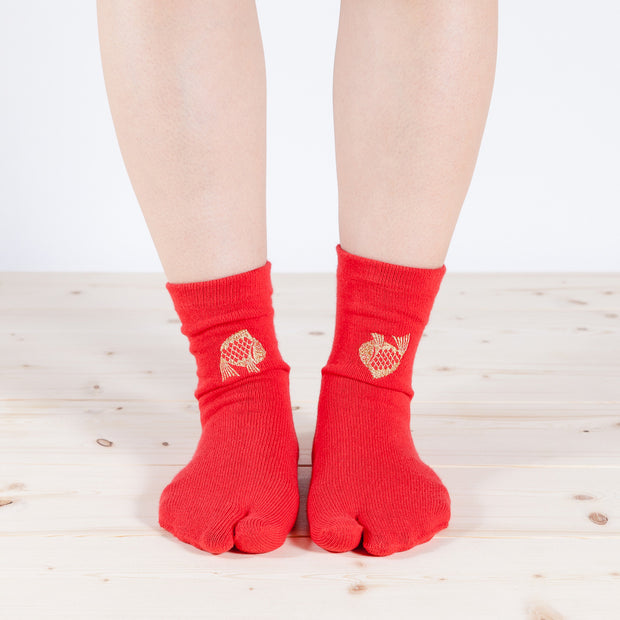 Tabi Socks／Happy Seabream [Red]