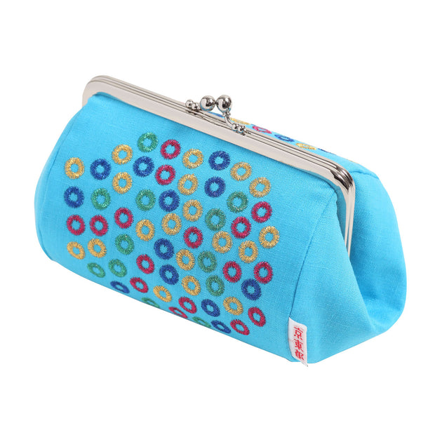 Bale-shaped Pouch／Colorful Coral (Light Blue)