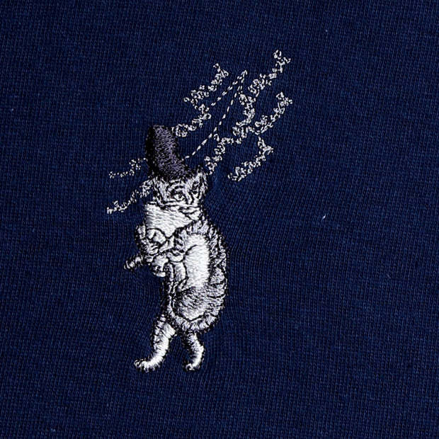 T-shirt (Navy)／Cat