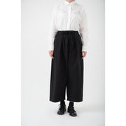 Wide pants with tack／Black