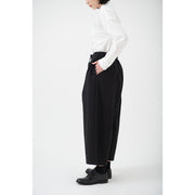 Wide pants with tack／Black